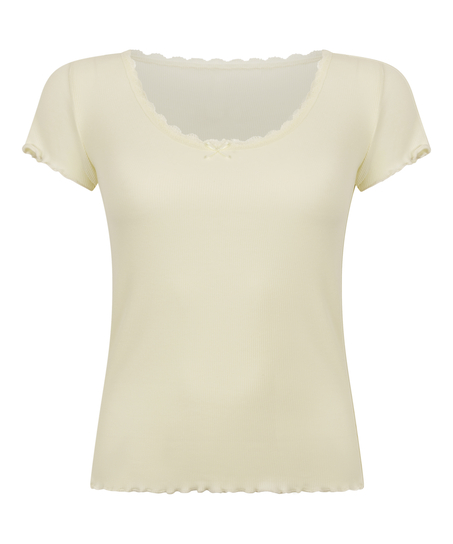 Rib Jersey Top, Yellow