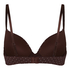 Plunge Padded Underwired Bra, Brown
