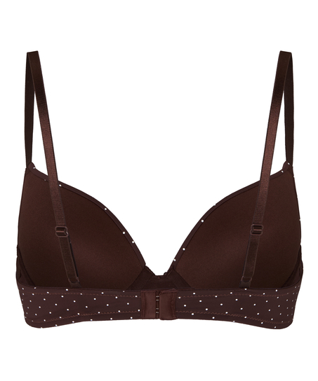 Plunge Padded Underwired Bra, Brown