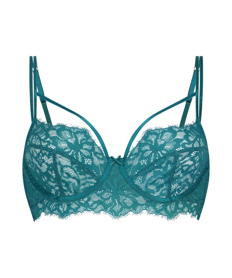 Isabella Non-Padded Underwired Longline Bra, Green