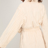 Bathrobe Jacqueared Fleece, White