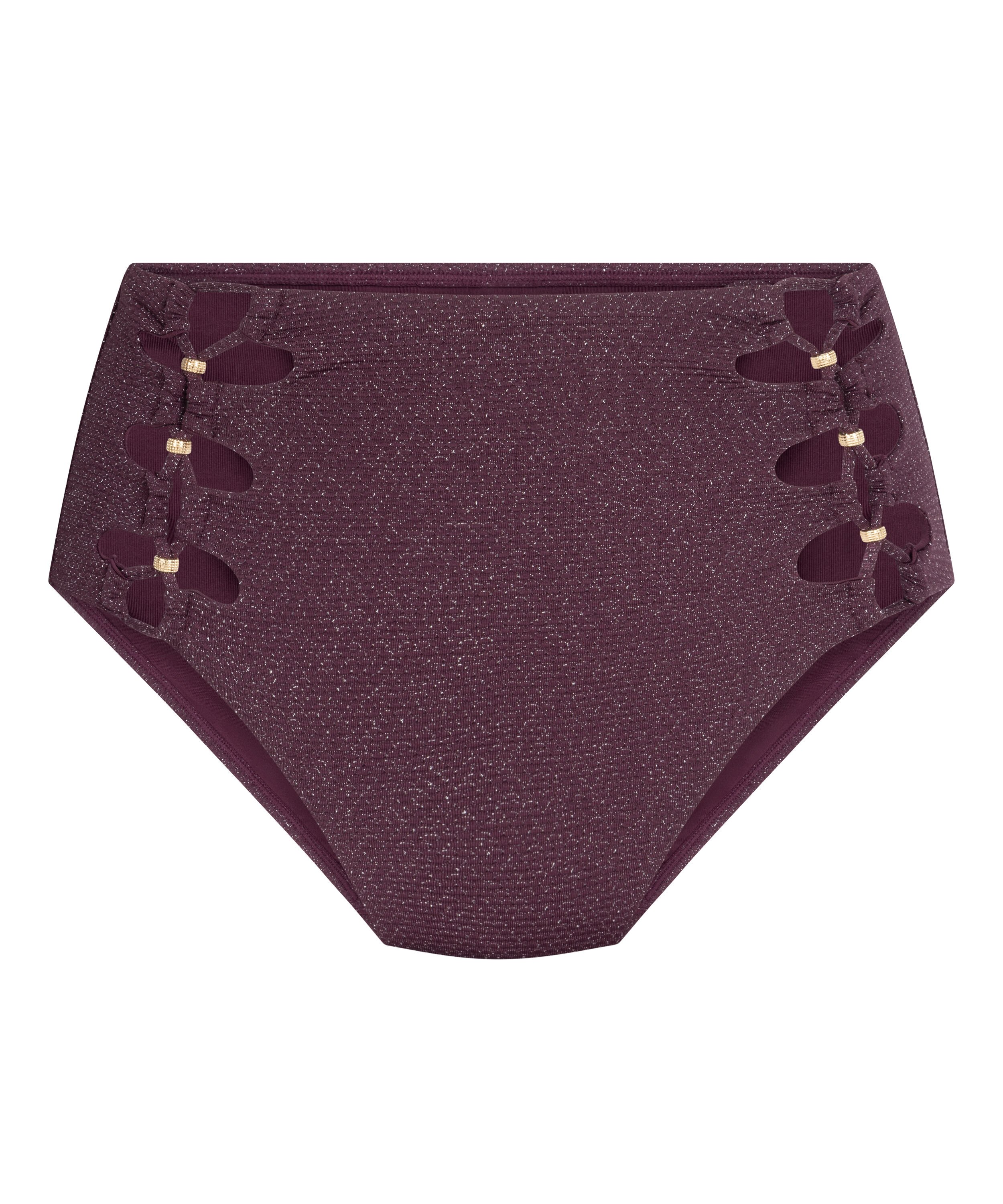 Panama High Waisted Bikini Bottom, Purple