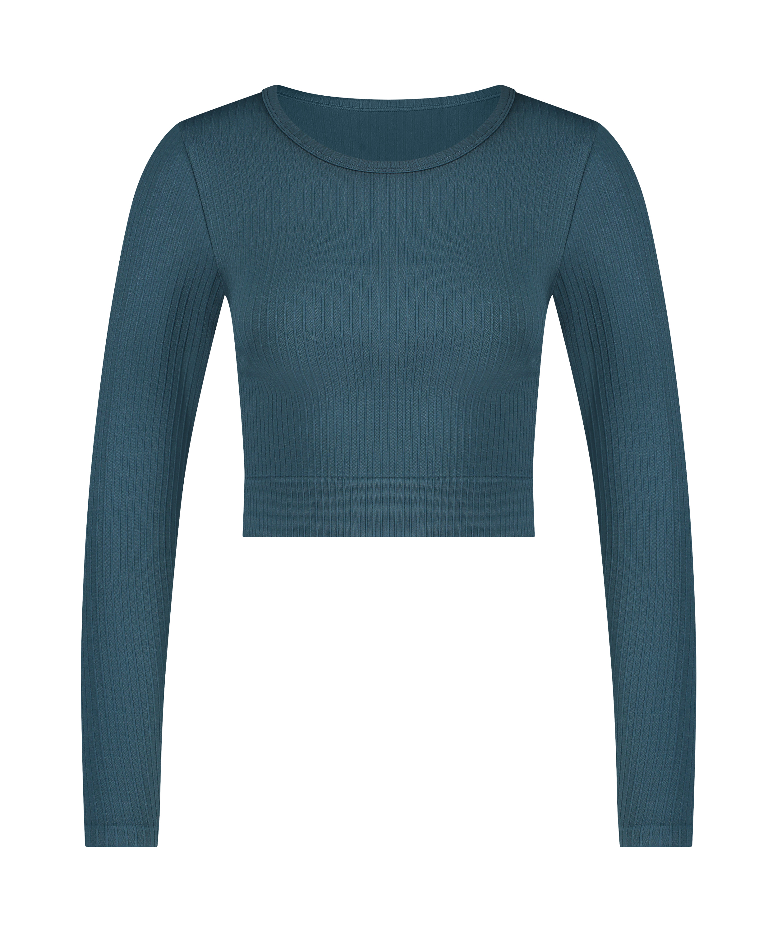 HKMX Seamless Sport Cropped Top, Blue, main