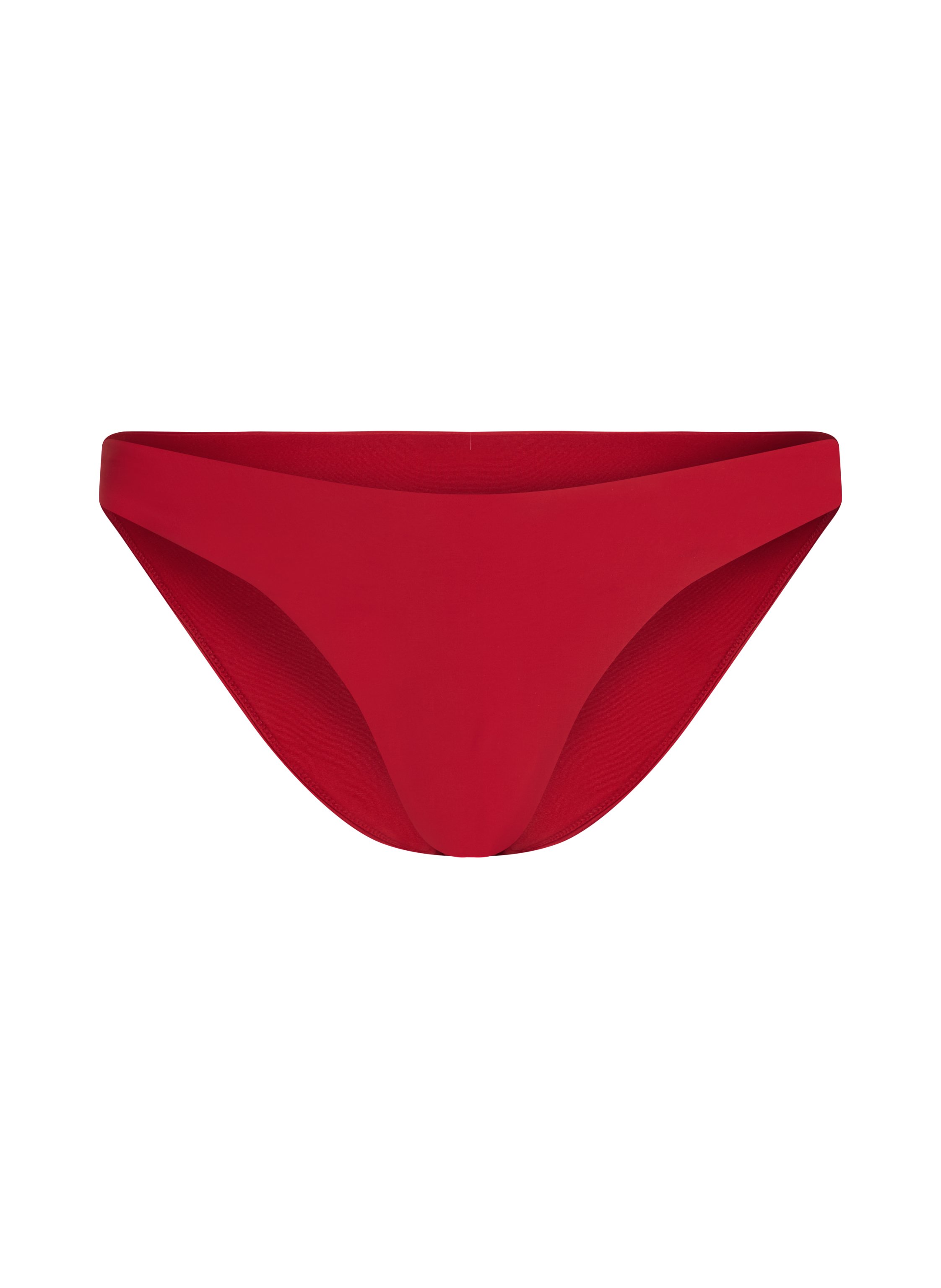 Luna High-Leg Bikini Bottoms, Red, main