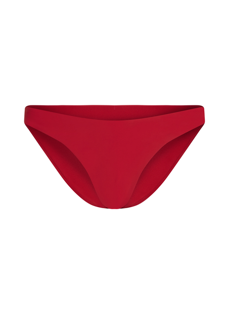 Luna High-Leg Bikini Bottoms, Red