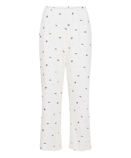 Pointelle Pyjama Pants, White