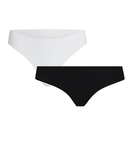 2-Pack Invisible Thong, White