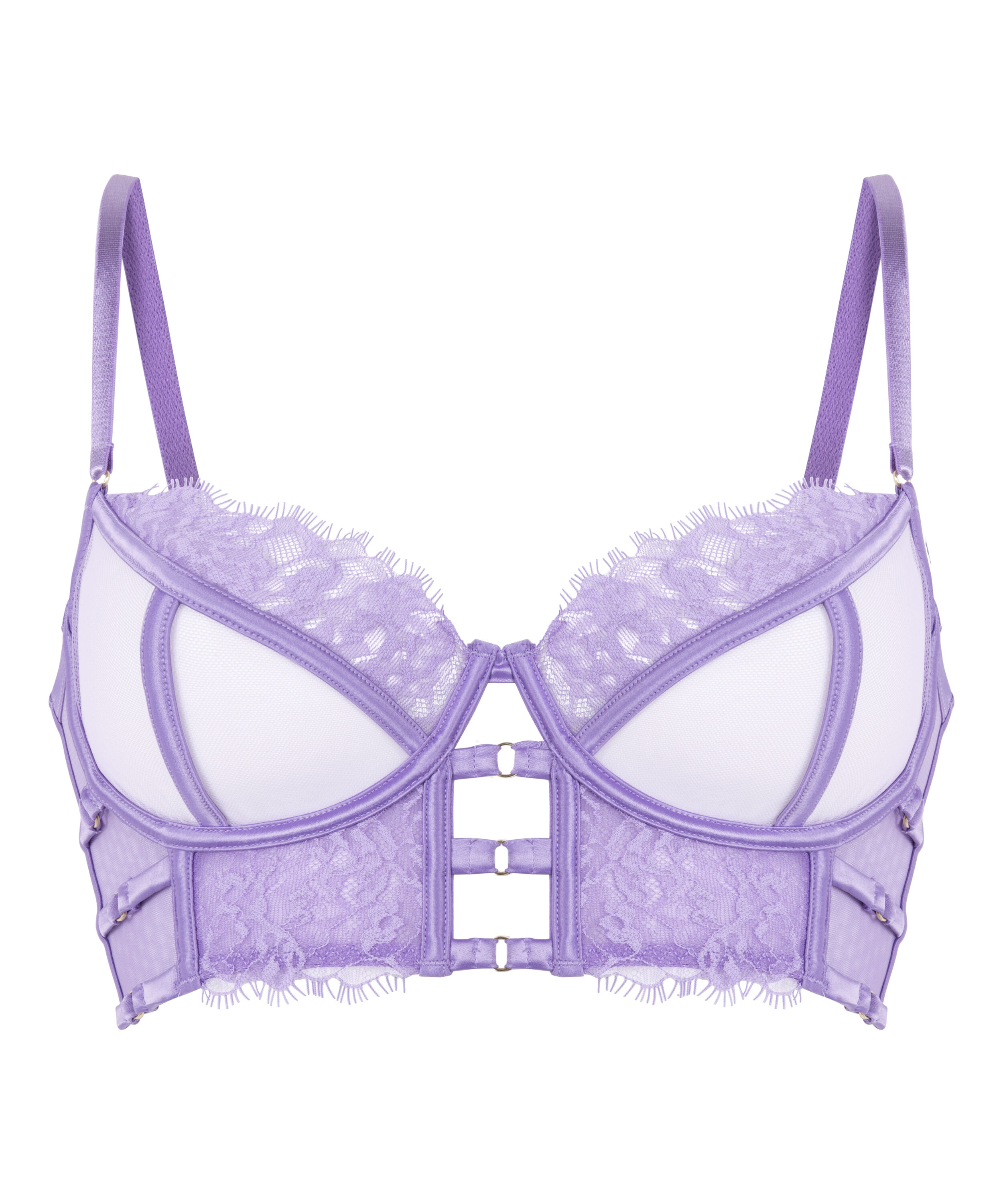 Nienke Non-Padded Underwired Longline Bra, Purple