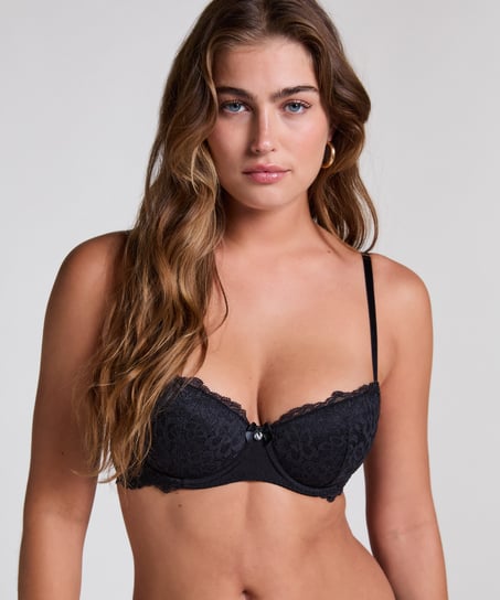 Marine Padded Underwired Bra, Black
