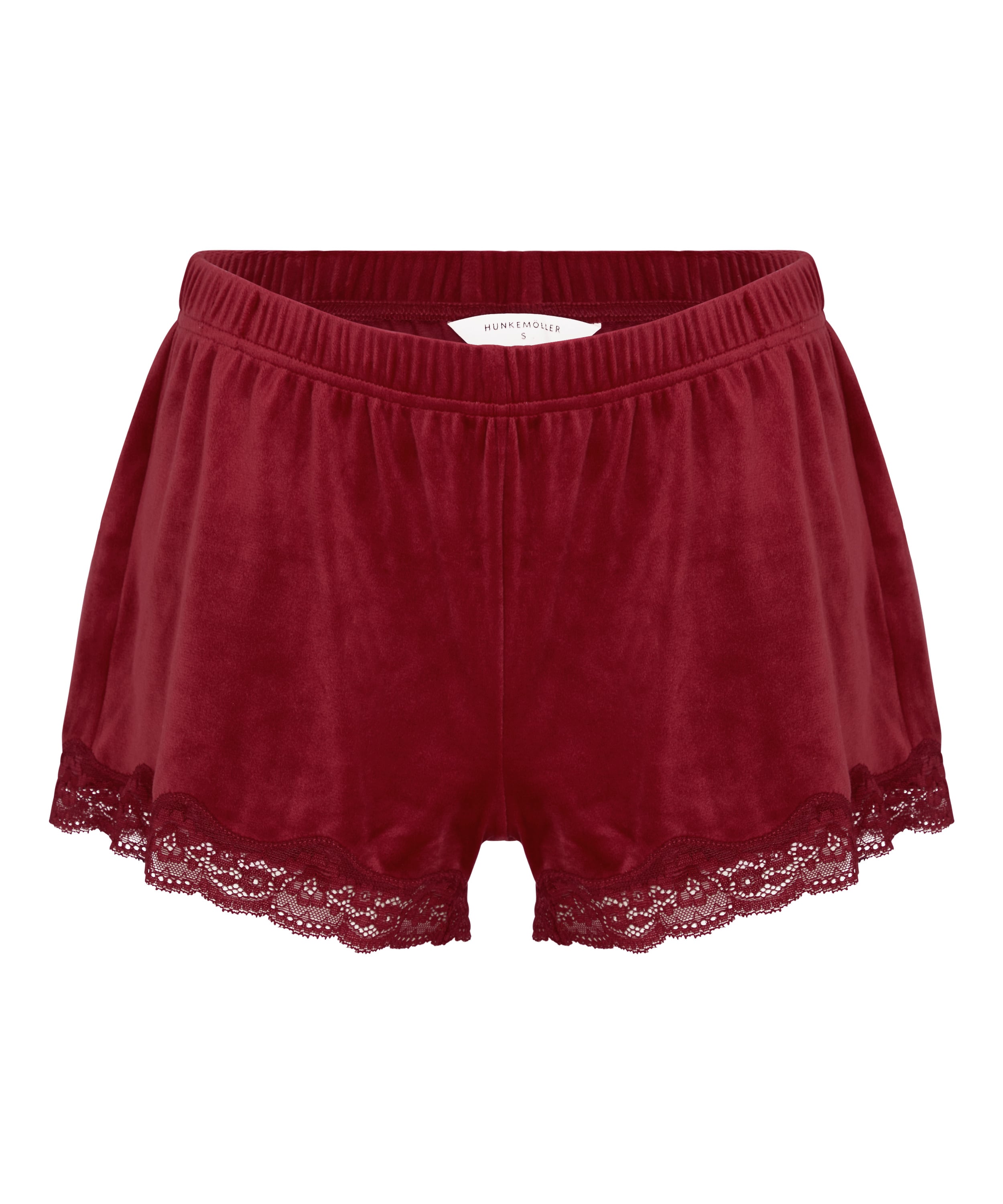 Pyjama Short Velours , Red, main