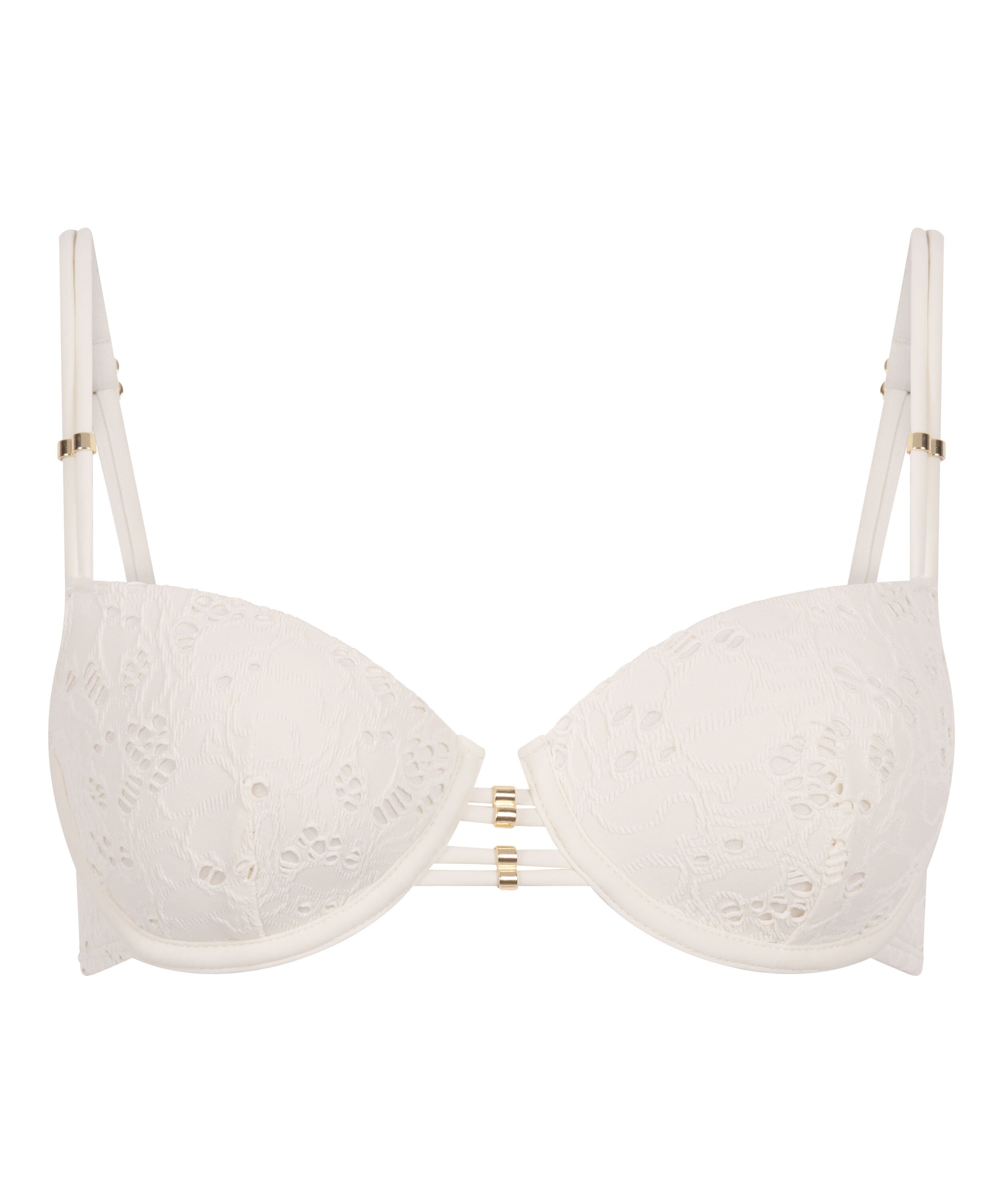 Crochet Bikini Top, White