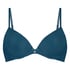 Plunge Padded Underwired Bra, Blue