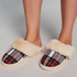 Teddy Mule Slipper, White