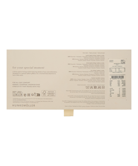 Bridal Thong Multipack, White