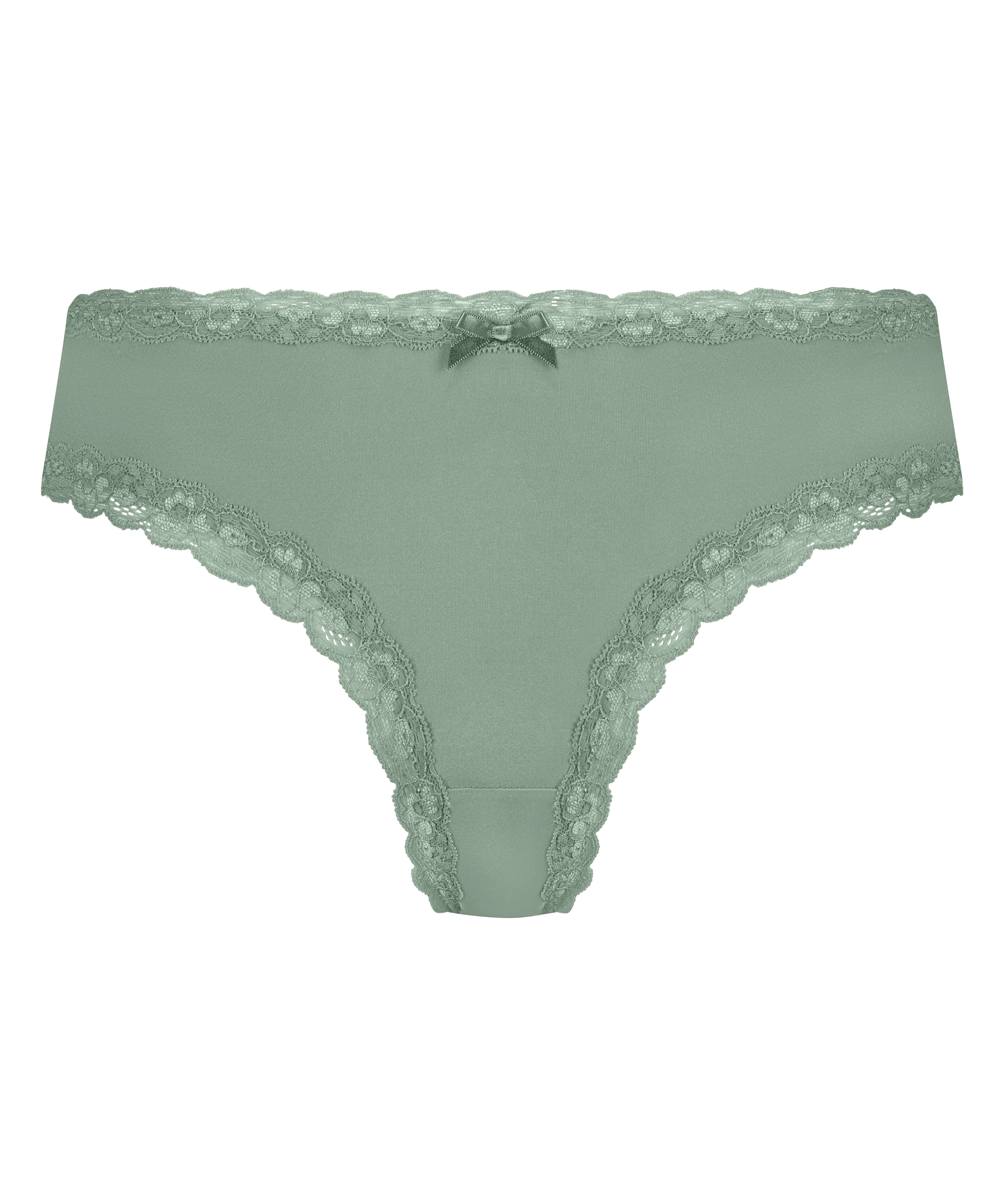 V-shaped Brazilian knickers mesh, Green, main