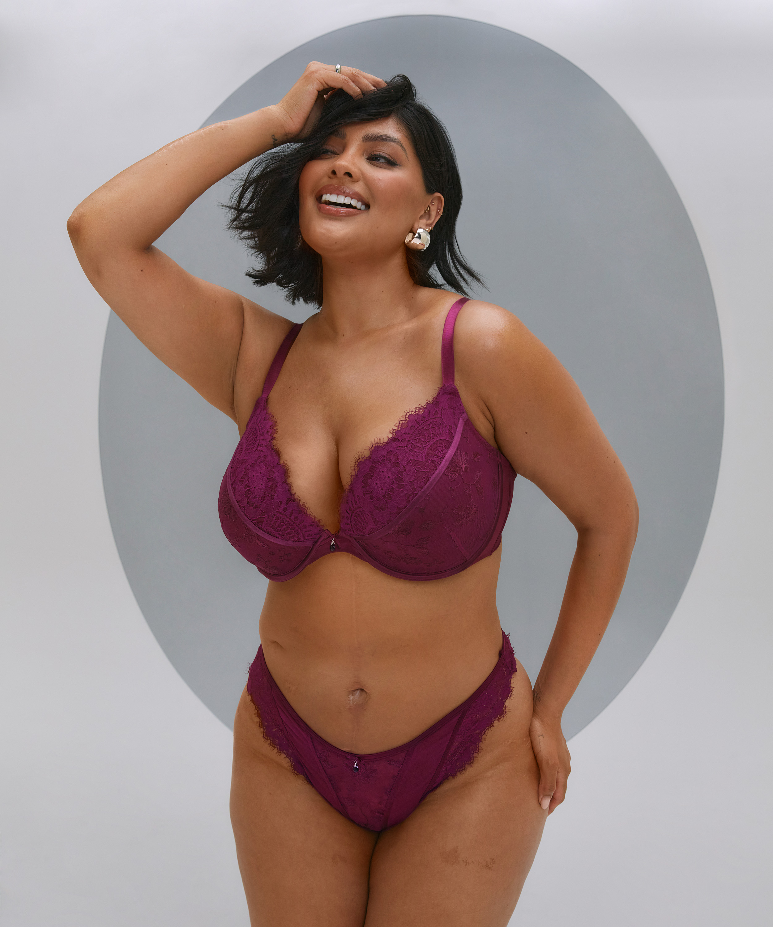 Sia Padded Underwired Bra, Purple, main