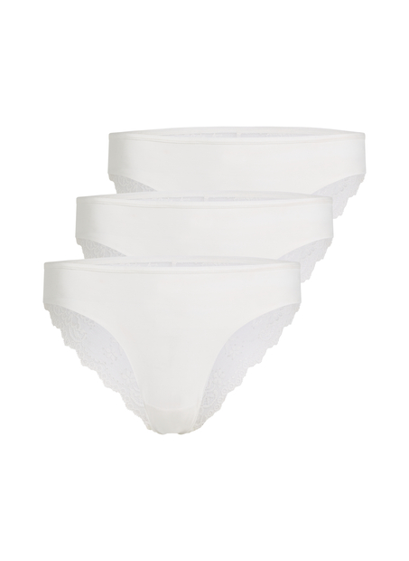 3-pack invisible Brazilian, White