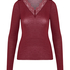 super soft Lace V-Neck shirt with Cashmere, Red