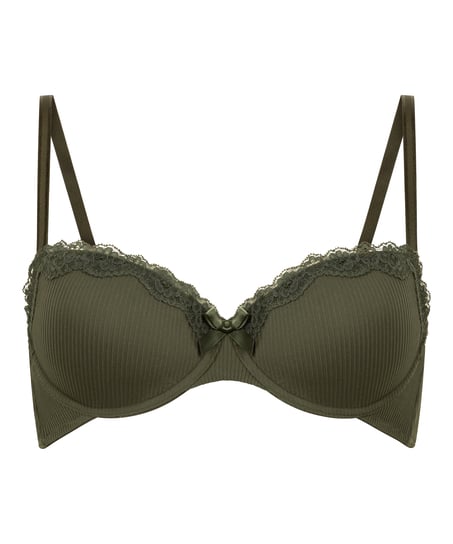 Lola Padded Underwired Bra, Green