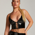 Padded Underwired Longline Bra, Black