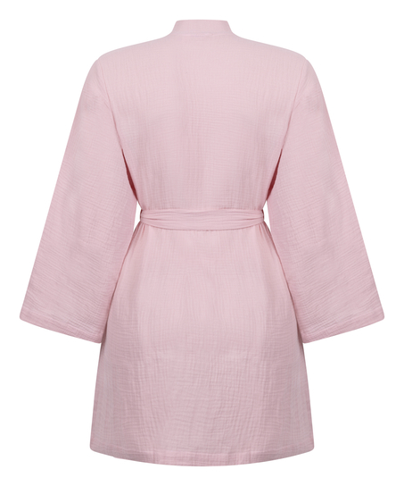 Muslin Robe Short, Pink