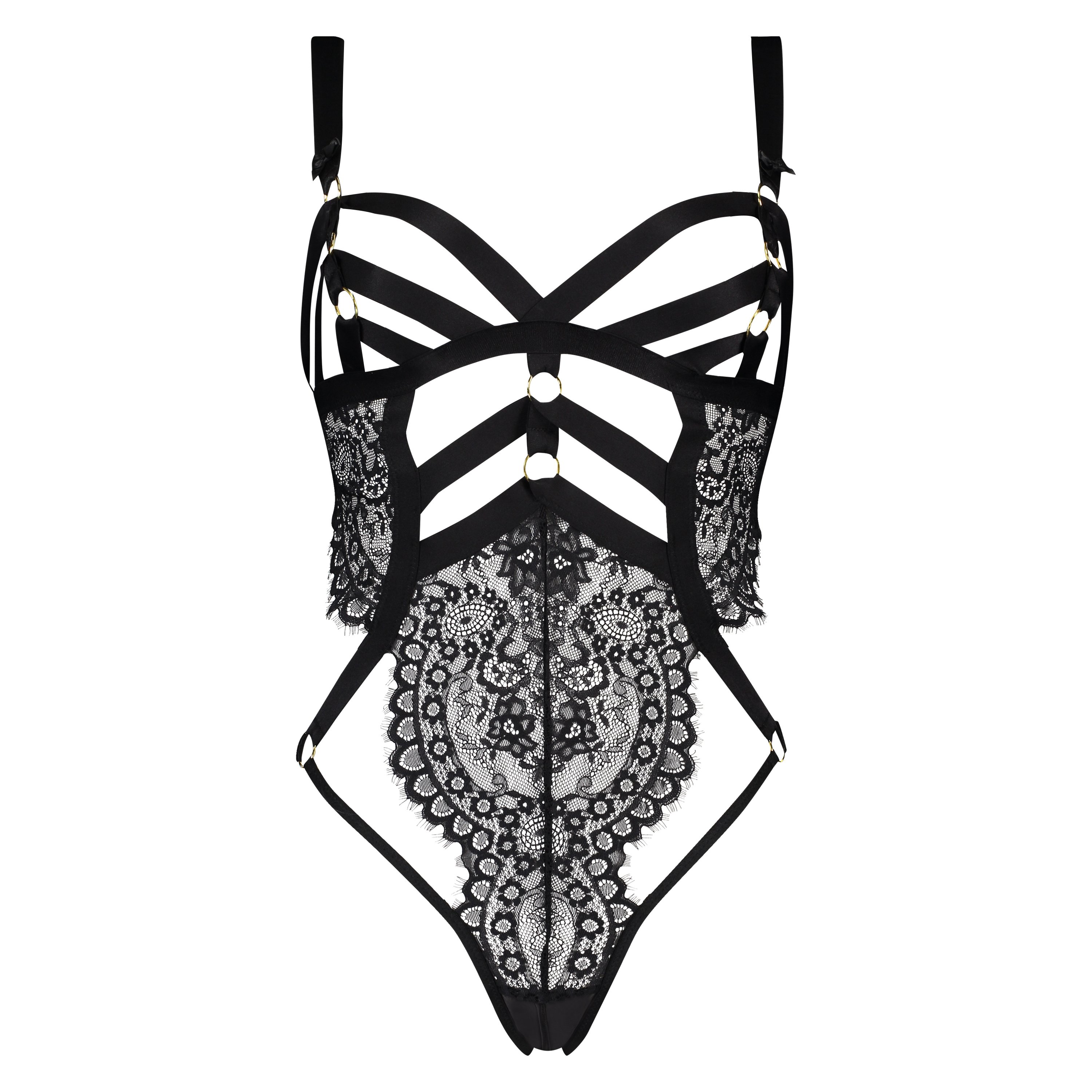 Private Ginger Open Crotch Body, Black, main