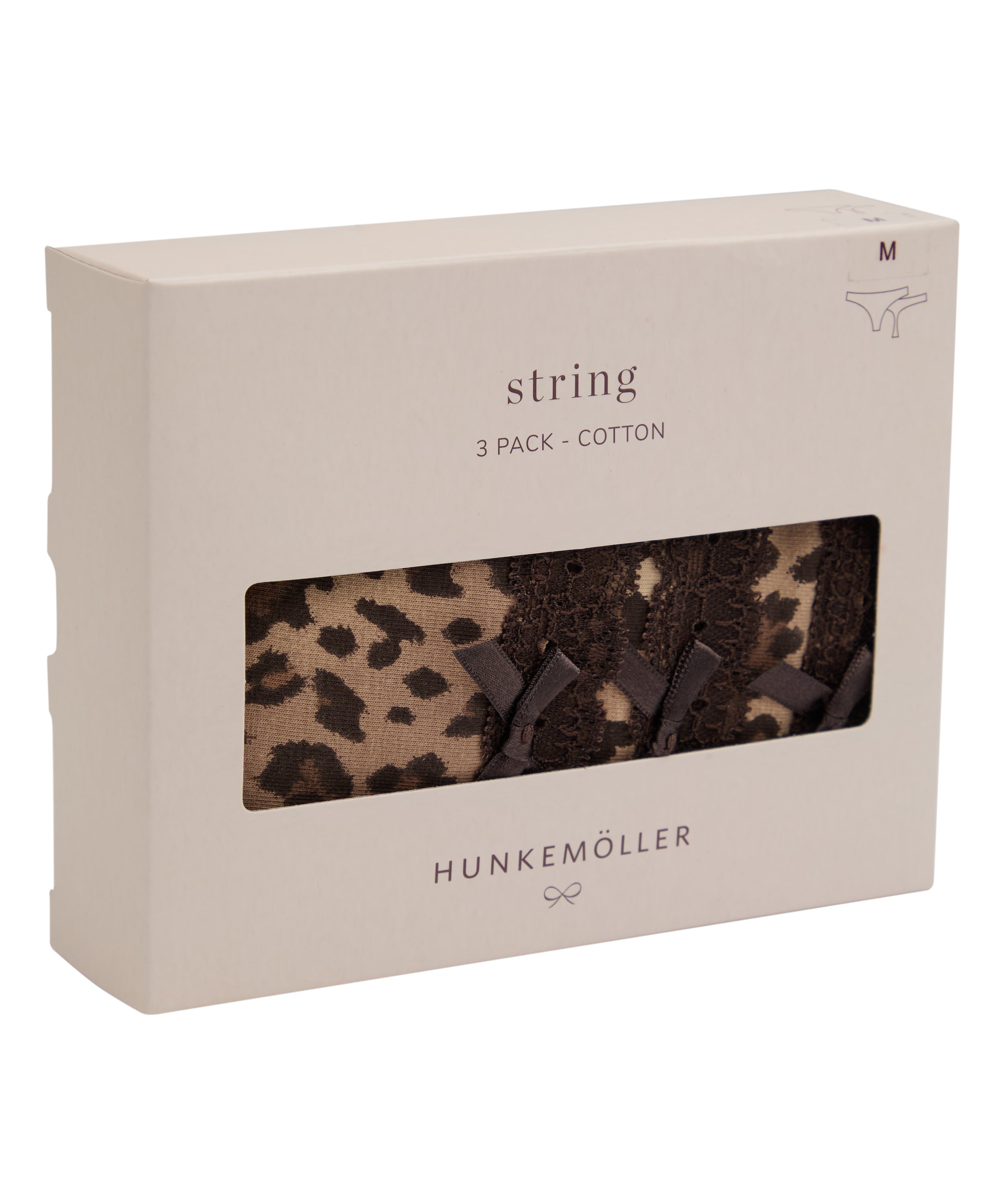 Multipack Cotton Thong, Brown, main