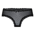 V-shaped Brazilian knickers mesh, Black