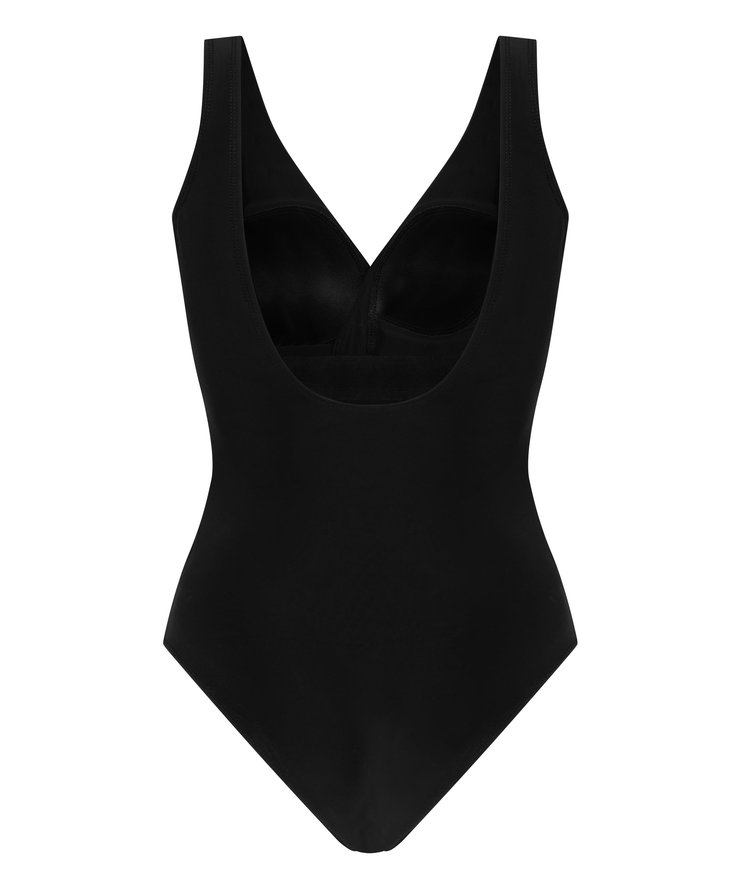 Shaping Shell Mesh Swimsuit, Black, main