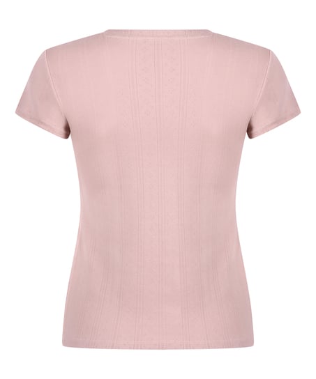 Pointelle Top, Pink