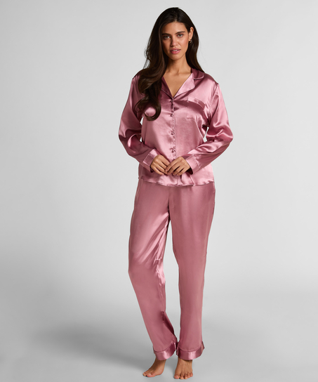 Pyjama Set Shiny Satin, Pink