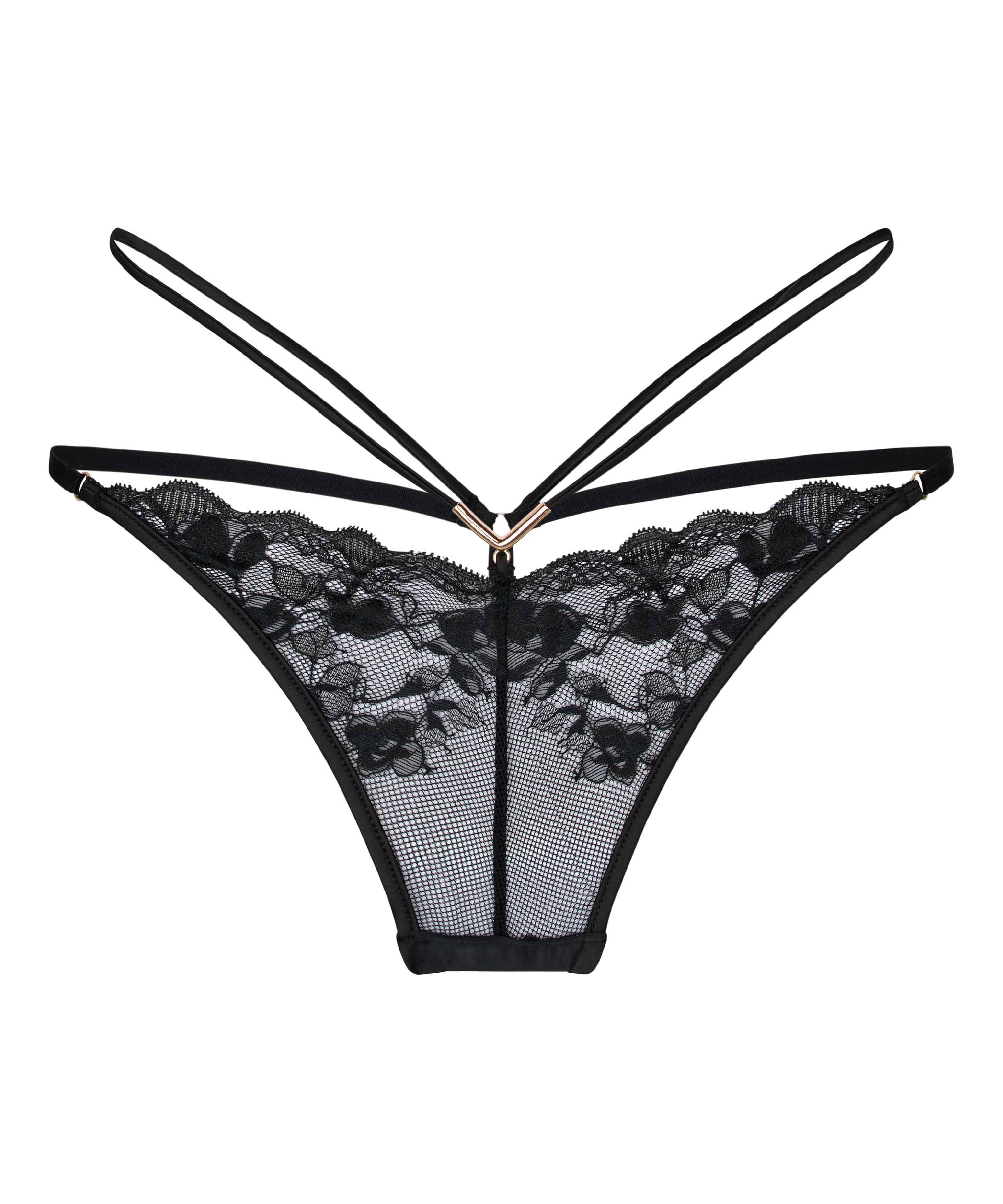 Highleg Thong Zara, Black, main