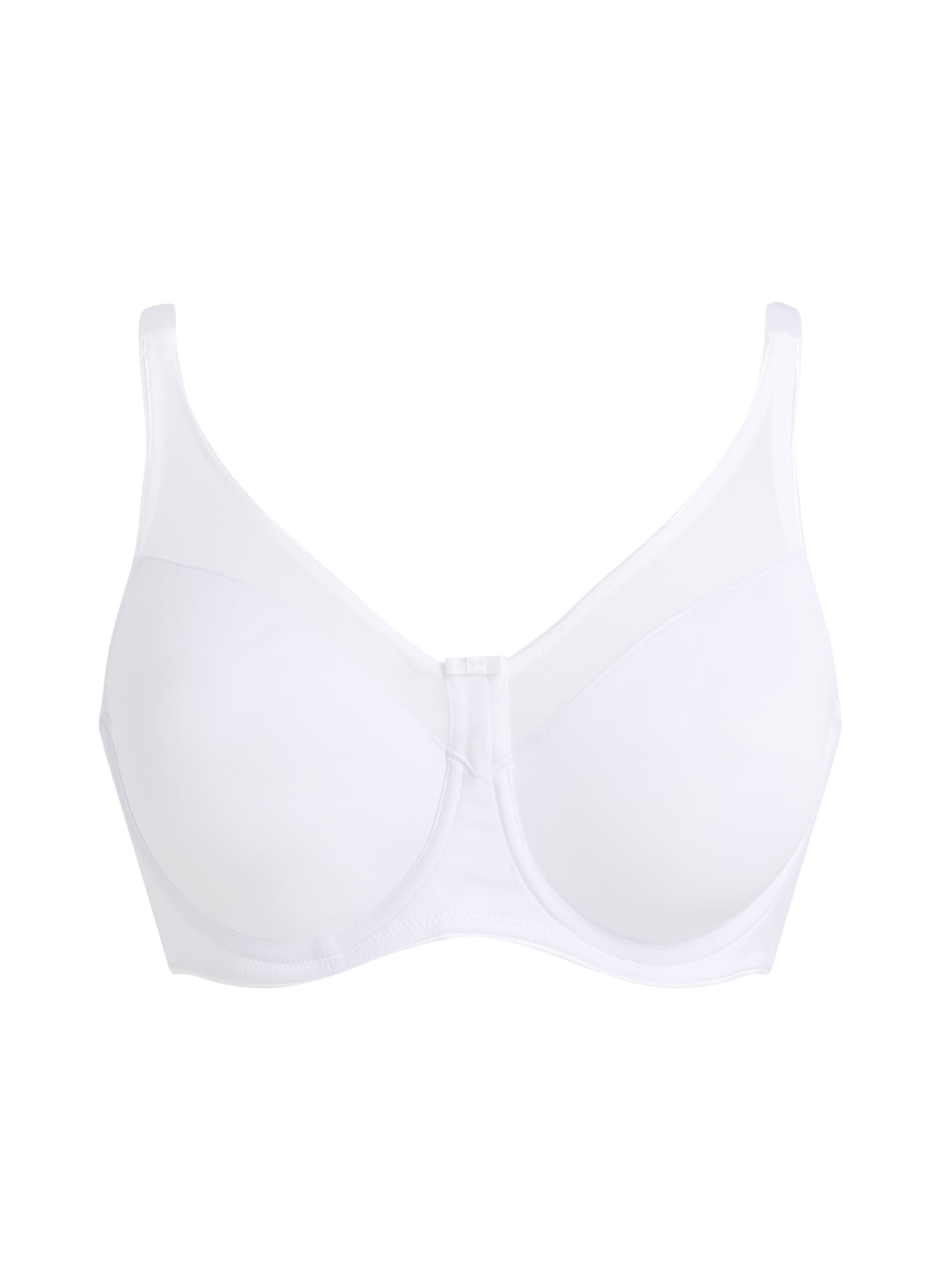 Nina Non-Padded Underwired Minimizer Bra, White, main