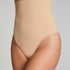 Seamless Enhancing High Waisted Thong, Beige