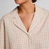 Dobby Pyjama Jacket Woven Cotton, Beige