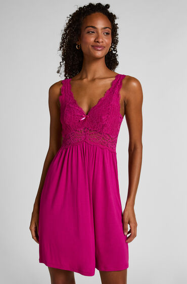 Hunkemöller Nora Lace Slip Dress Pink