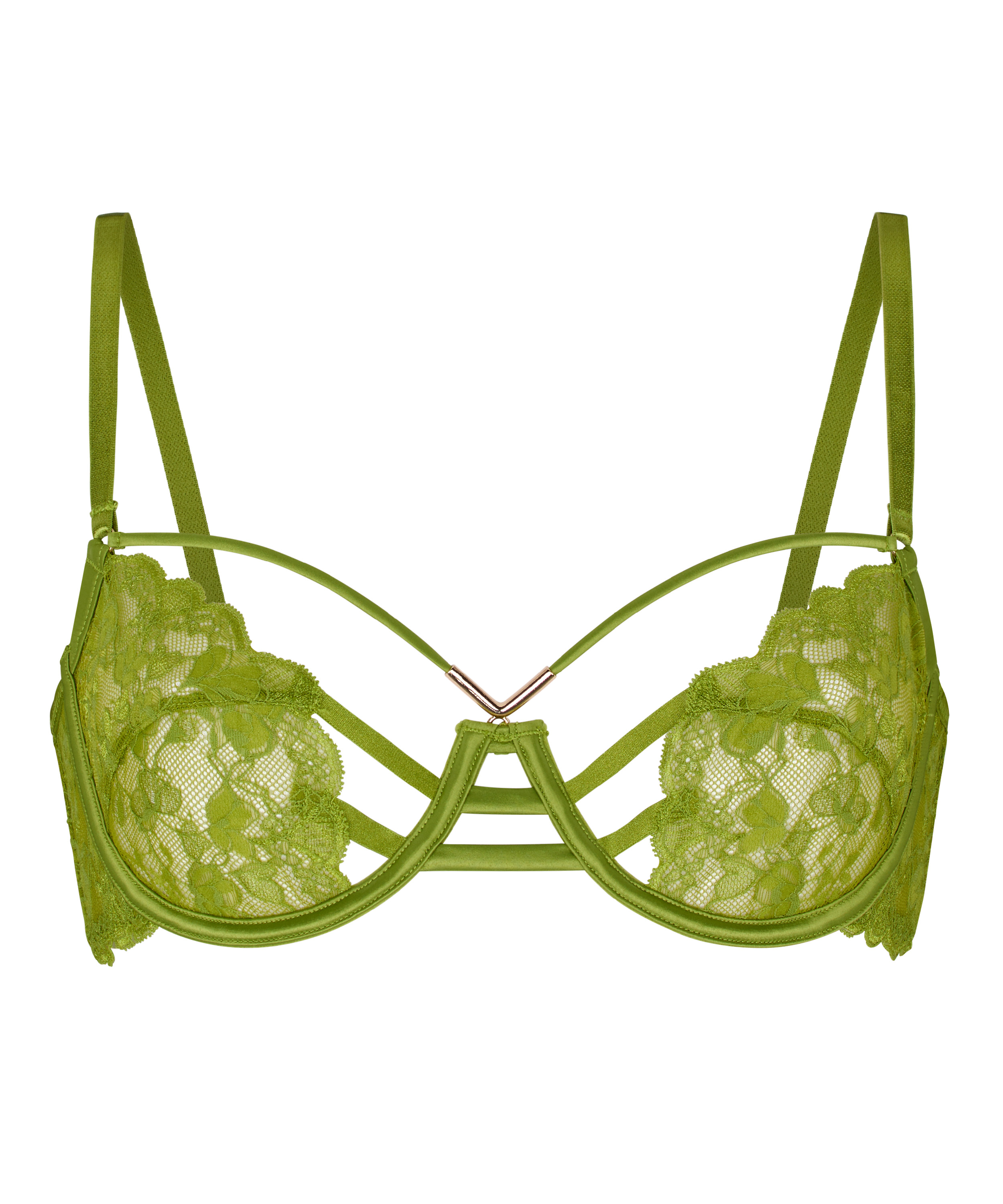 Non-Padded Underwired Bra Zara, Green, main
