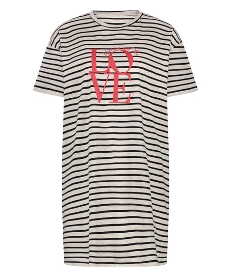 Round Neck Nightshirt, Black