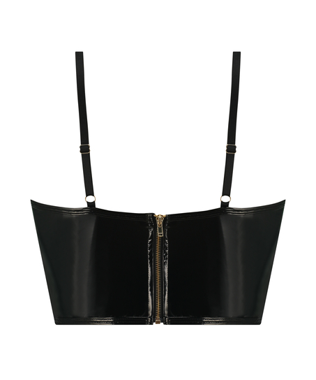 Padded Underwired Longline Bra, Black