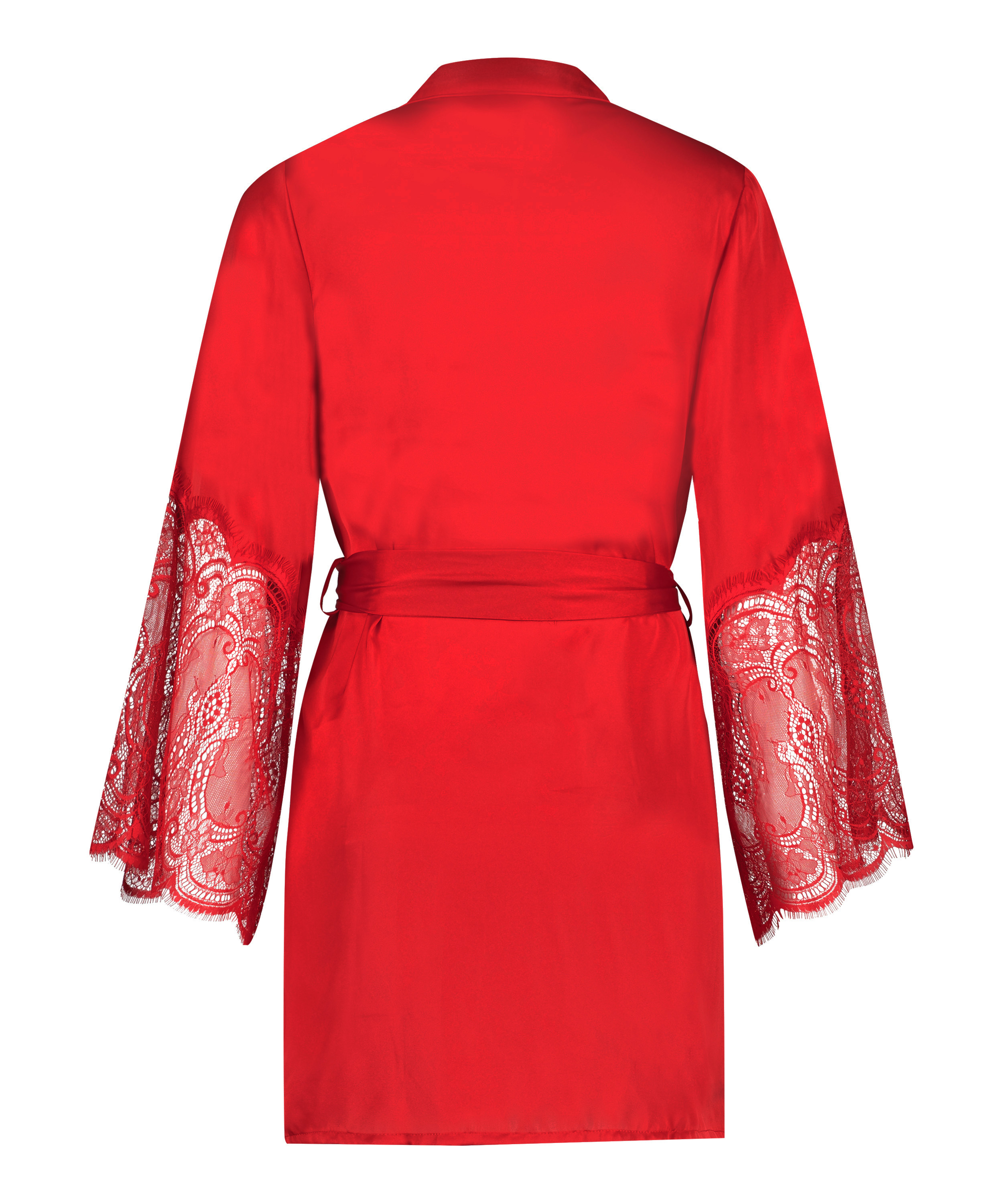 Satin Kimono, Red, main