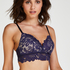 Shiloh Padded Longline Non-Underwired Bra, Blue
