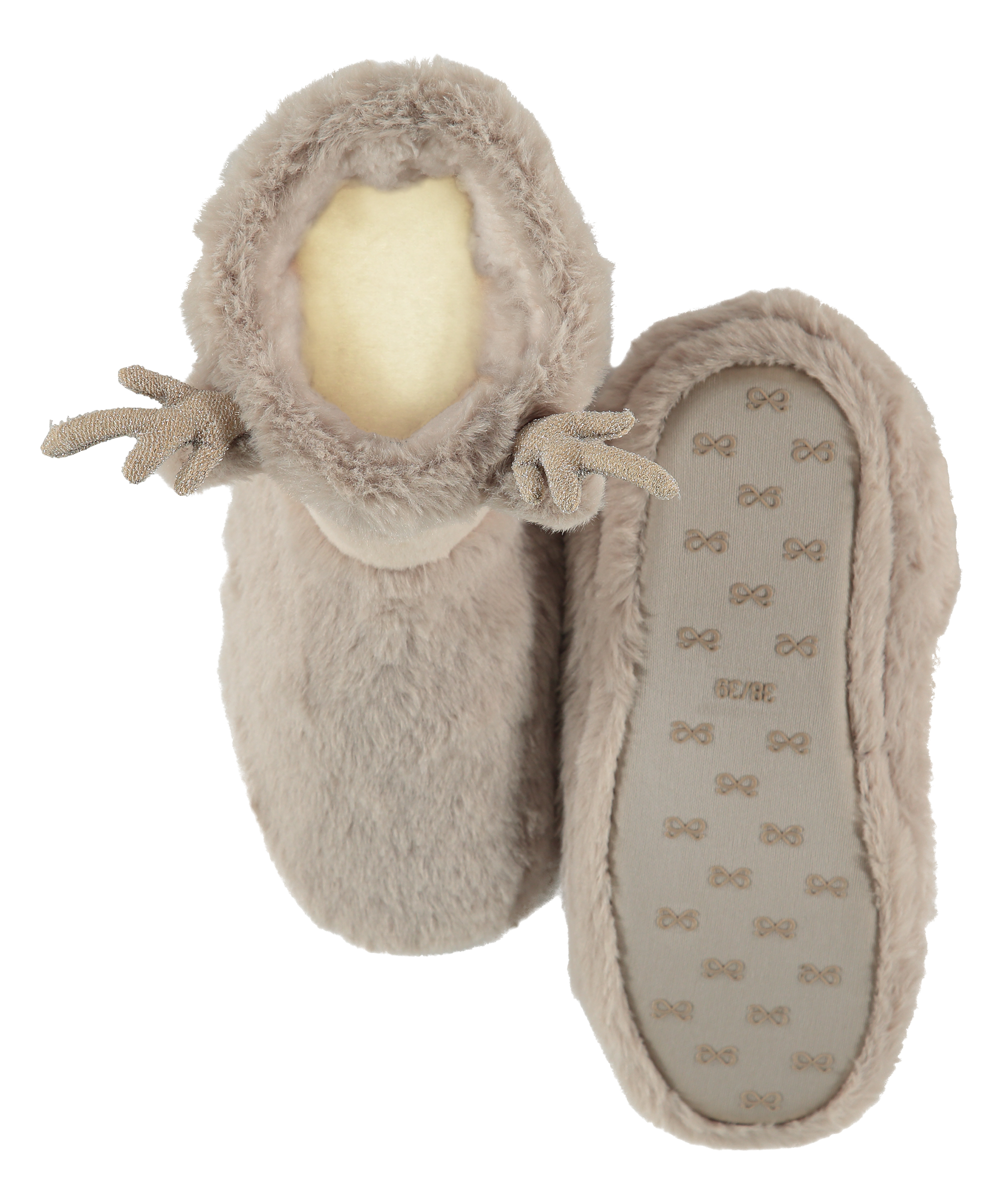 Luna reindeer slippers, Beige, main