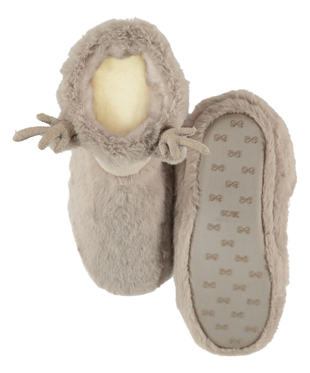 Luna reindeer slippers, Beige