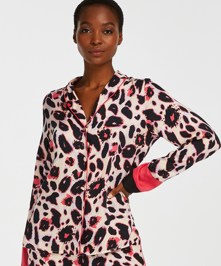 Duckie Long-sleeve Pyjama Jacket, Pink