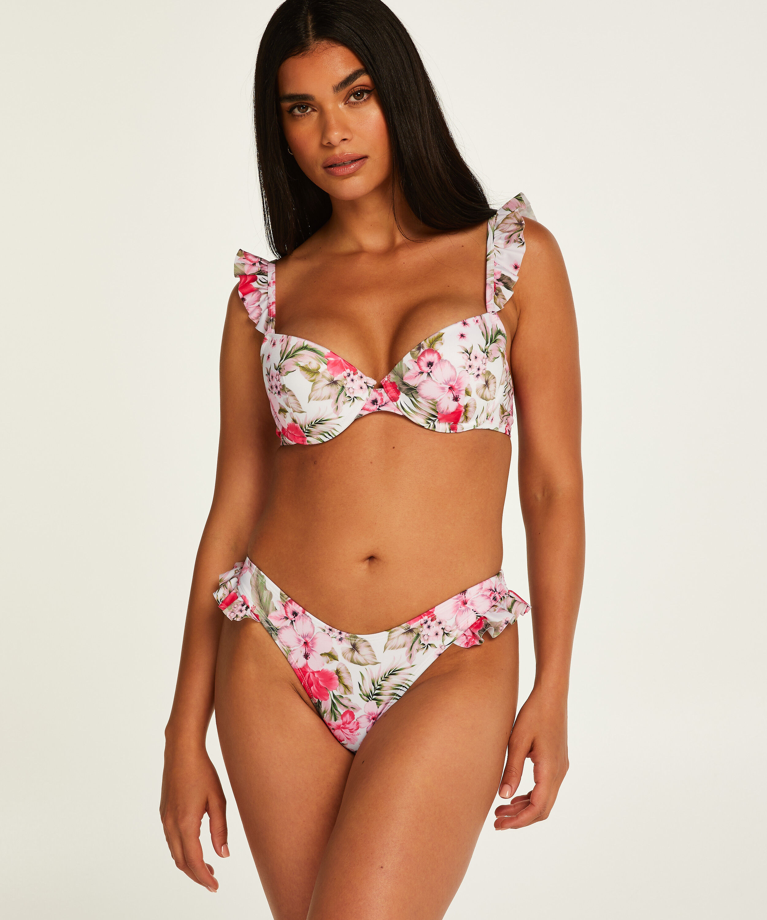 Tropical High-Leg Bikini Bottoms for 