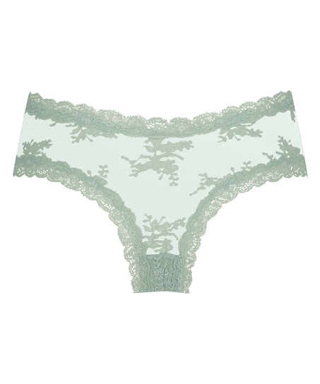 V-shaped Brazilian knickers mesh, Green