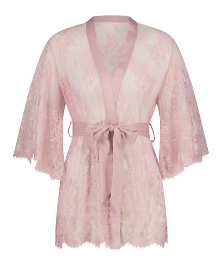 Isabelle Lace Kimono, Pink