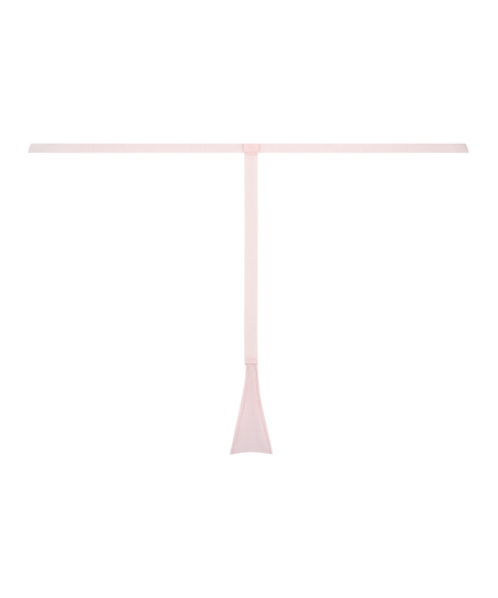 Invisible Stripe Mesh Thong, Pink