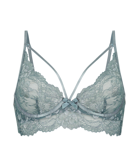 Meghan Non-Padded Underwired Longline Bra, Blue