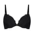 Marine Padded Push-Up Underwired Bra, Black